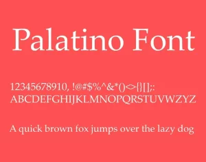 Palatino Font Free